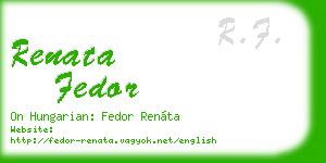 renata fedor business card