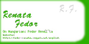 renata fedor business card